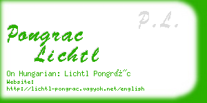 pongrac lichtl business card